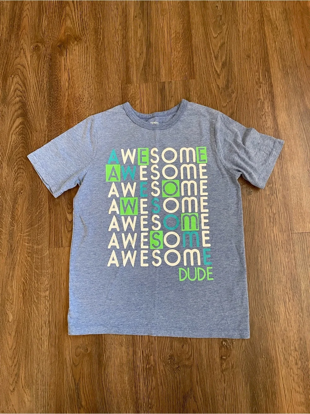 OshKosh B'gosh Blue 'Awesome Dude' Graphic Tee boys size 8